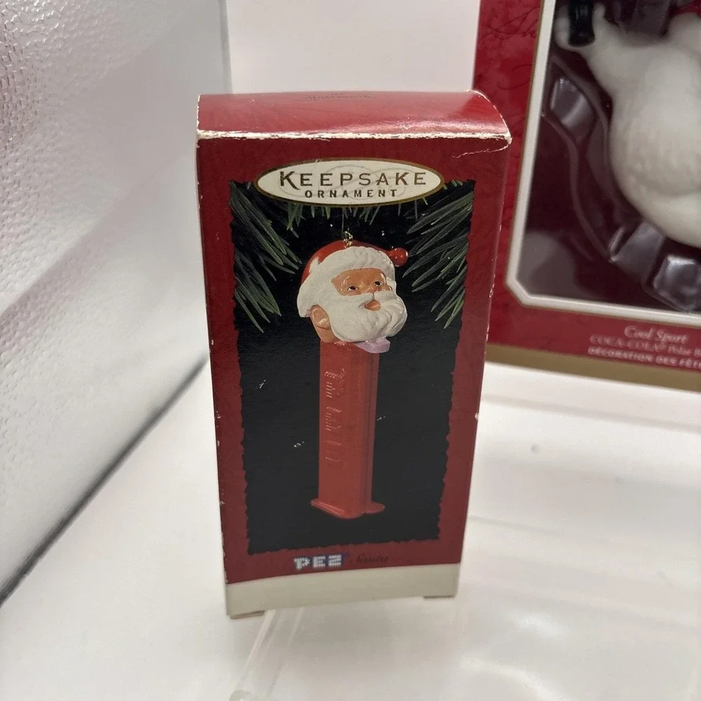 Hallmark Keepsake Ornaments~Lot of 3~Coca Cola Polar Bear/Winterberry Santa/Pez